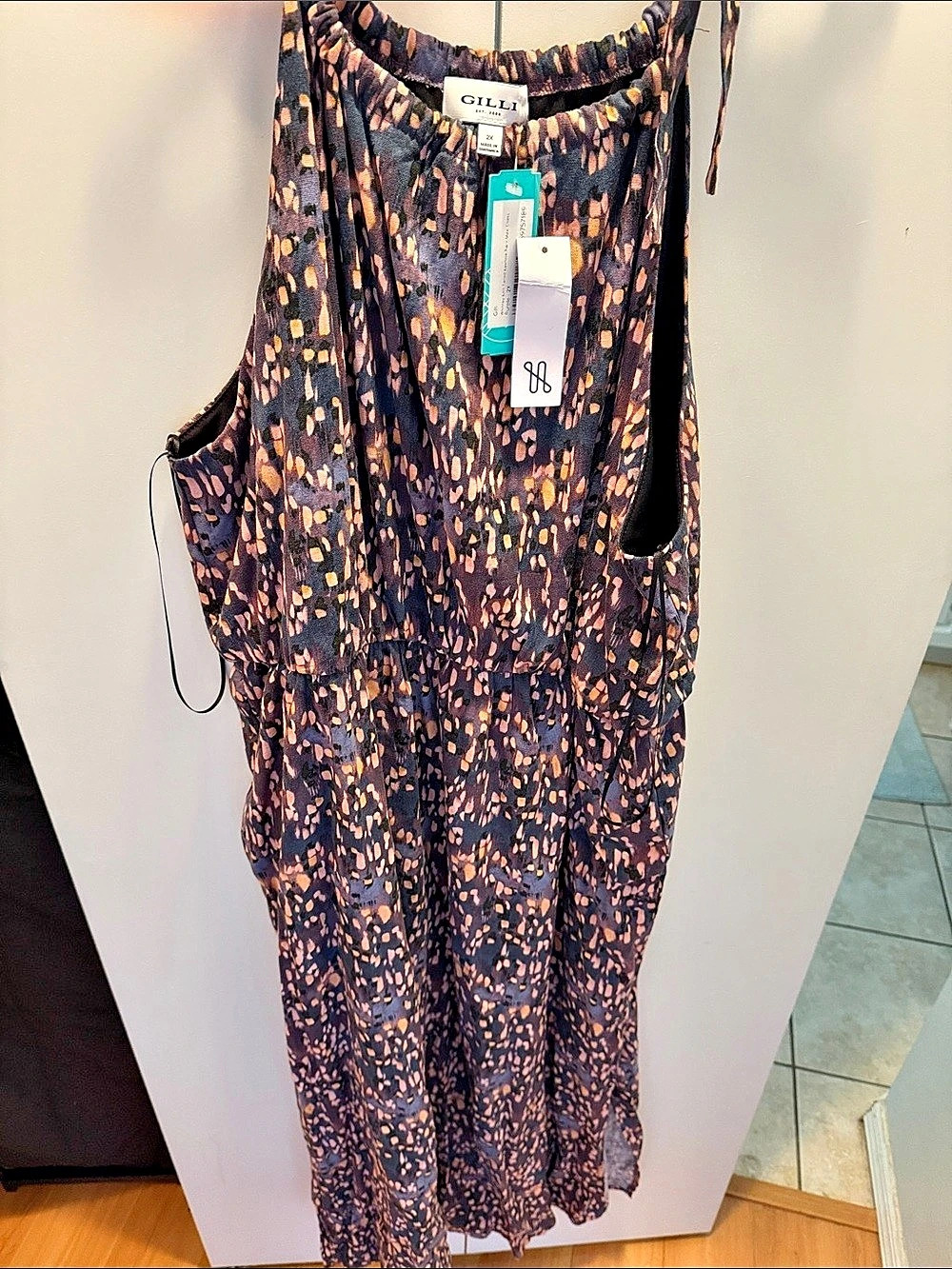 Gilli Printed Wide Leg Jumpsuit Size 2X NWT